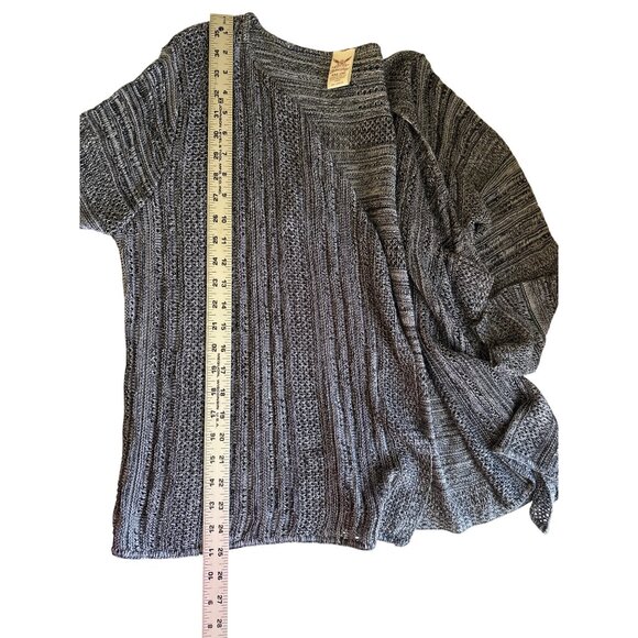 Faded Glory Womens Size XXL Black & Gray Open Front Cardigan *Runs Small - Picture 7 of 7